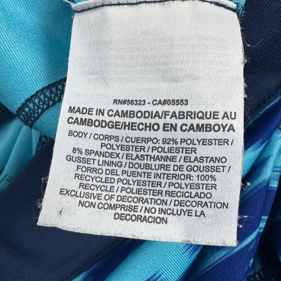 Nike Womens Dri-Fit Printed Relay Cropped Leggings Blue Patterned Size Medium - Picture 5 of 8